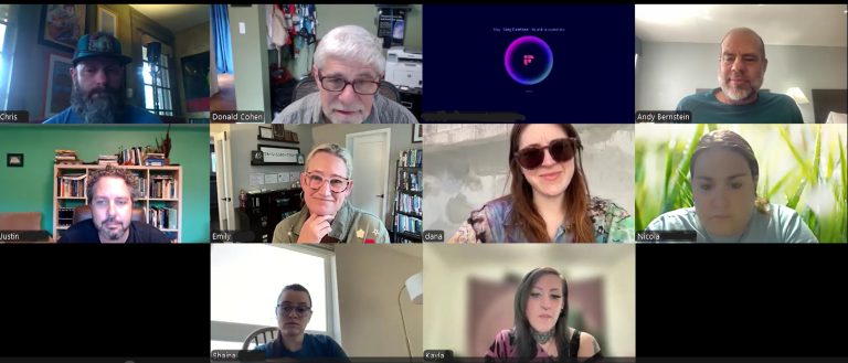 focus group screenshot with blacked out names